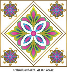 This is a Beautiful Multi-Color Ceramics Tile Design for Floor and Walls.