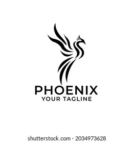 This is a beautiful Phonix logo design in white background.