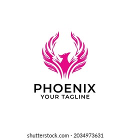 This is a beautiful Phonix logo design in white background.