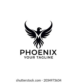 This is a beautiful Phonix logo design in white background.