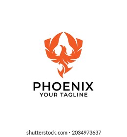 This is a beautiful Phonix logo design in white background.