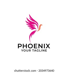 This is a beautiful Phonix logo design in white background.
