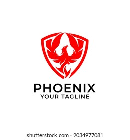 This is a beautiful Phonix logo design in white background.
