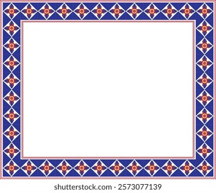 This beautiful Rectangular Border with Blue Gradient Single Flower can be used as a Photo Frame.