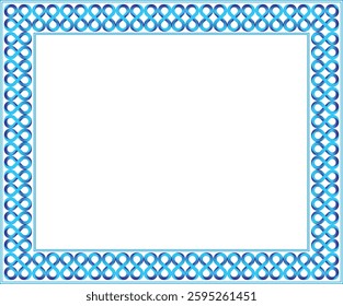 This beautiful Rectangular Border Design Eight Digit Shape Blue Gradient can be used as a Picture Frame, Book Cover, Photo Album Cover etc. 