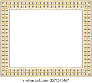 This beautiful Rectangular Border Golden With Gem-Stones can be used as wedding invitation card cover design, book border, photo frame etc.