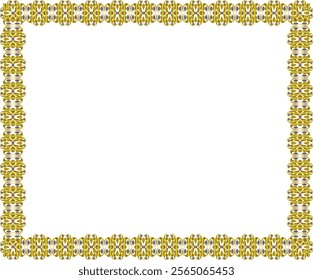 This beautiful Rectangular Golden Border with Gems can be used for various purposes such as a photo frame, photo album cover, book border, jewelry box cover etc.