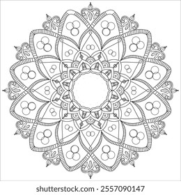 This is a beautiful round mandala.
