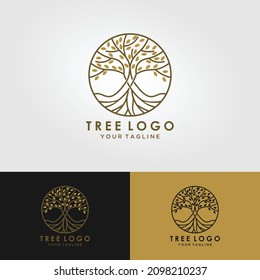 This beautiful tree logo vector Tree Circle is a symbol of life, beauty, growth, strength and good health.