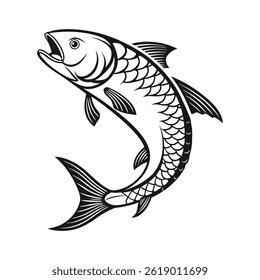 This is a beautiful vector design of a fish.