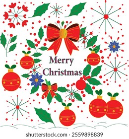 This beautiful Vector Design has been created for the festival of Merry Christmas.