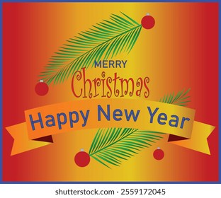This beautiful Vector Illustration has been created to celebrate Merry Christmas and Happy new Year festivals.