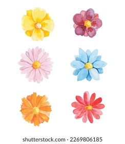 This is a Beautiful watercolor flower collection.