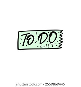 This is a beautifully crafted handdrawn illustration depicting a todo list, featuring clean lines and a minimalist style