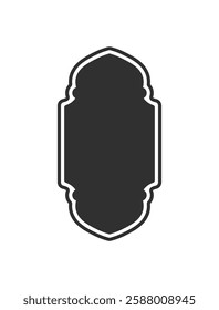 This is a beautifully crafted Islamic vector silhouette that represents a window or door arch, making it an ideal choice for Ramadanthemed designs and decorations for this special time of year