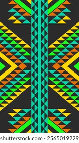 This beautifully crafted pattern draws on triangular shapes, blending geometric precision with a modern touch. A striking design that honors Native traditions while offering a fresh, contemporary aest