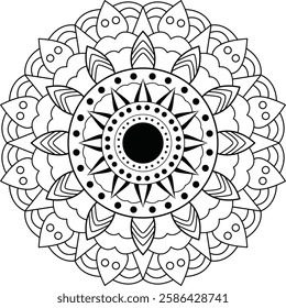 This beautifully designed Mandala Coloring Book for adults. Featuring intricate patterns and detailed designs, this coloring book offers a calming escape and promotes mindfulness.