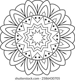 This beautifully designed Mandala Coloring Book for adults. Featuring intricate patterns and detailed designs, this coloring book offers a calming escape and promotes mindfulness.