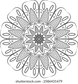 This beautifully designed Mandala Coloring Book for adults. Featuring intricate patterns and detailed designs, this coloring book offers a calming escape and promotes mindfulness.