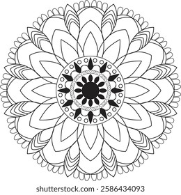 This beautifully designed Mandala Coloring Book for adults. Featuring intricate patterns and detailed designs, this coloring book offers a calming escape and promotes mindfulness.