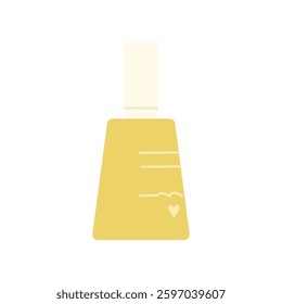 This is a beautifully designed sleek yellow nail polish bottle, ideal for all fashion and beauty themes