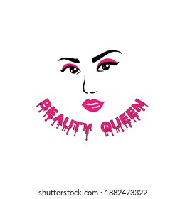 This is a Beauty Queen T-shirt design