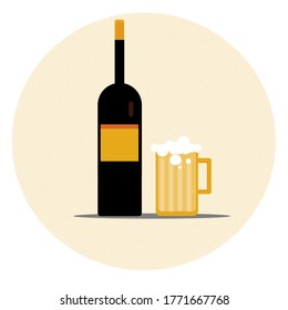 This is a Beer and beer glass Icon.