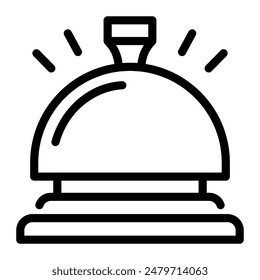 Este icono de Bell es adecuado para hotel, alojamiento, vacaciones, etc.