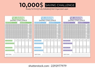 This is best 10K saving challenge kdp interior perfect for your planning that you want.