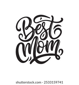 Este diseño de Vector de silueta "Best Mom" presenta una tipografía limpia y minimalista en un estilo moderno. El texto cursivo elegante se presenta en un formato elegante y simple, lo que lo hace perfecto para regalos, tarjetas, o