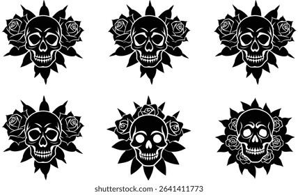 This is a best skull Head vector icon design with illustration 