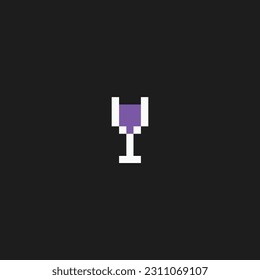 este es un icono de bebida en el arte de píxeles con fondo negro, este artículo es bueno para presentaciones, pegatinas, iconos, diseño de camisetas, activo de juego, logotipo y su proyecto.