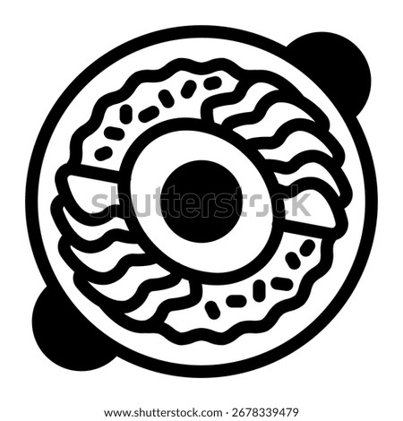 This Bibimbap icon is suitable for Food, World Culinary, etc.