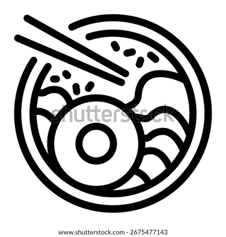 This Bibimbap icon is suitable for South Korean Culture.
