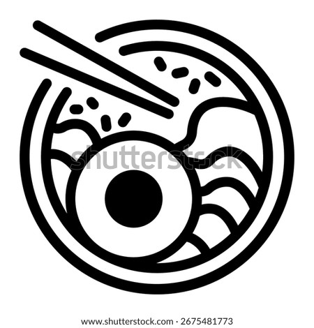 This Bibimbap icon is suitable for South Korean Culture.