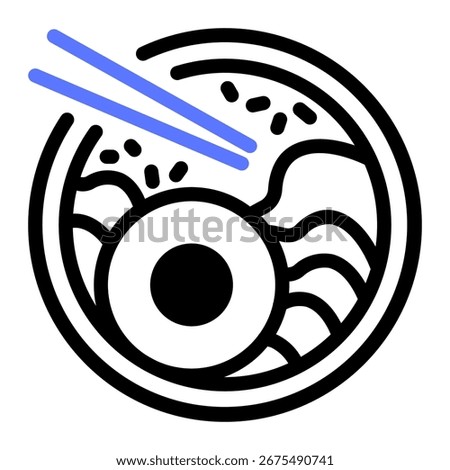 This Bibimbap icon is suitable for South Korean Culture.