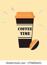 Esta es una taza grande de café en un fondo claro, hora de café, café, casa de café.