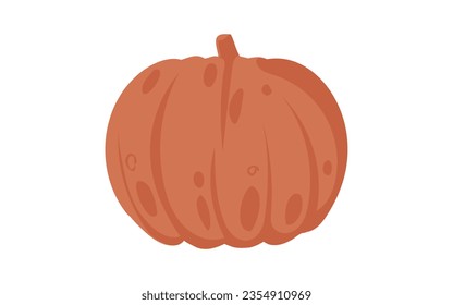 This big pumpkin can be used to make things look pretty for the autumn season and Halloween. Cartoon style, Vector Illustration