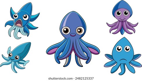 This is a Bigfin Reef Squid  design ,animal vector design with eps format