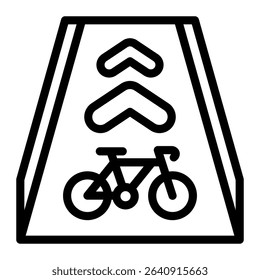 This Bike Lane icon is suitable for Bycycle, Sport, Healthy Lifestyle, etc