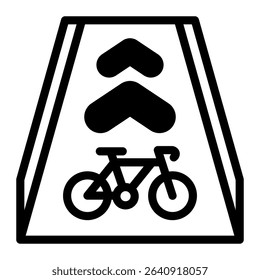 This Bike Lane icon is suitable for Bycycle, Sport, Healthy Lifestyle, etc