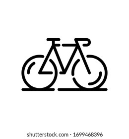 This is bike vector icon with white background.