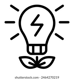 This Bio energy icon is suitable for Eco friendly consumption, Ecology, and Renewable Energy