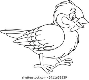 This is bird line art black vector EPS file