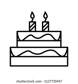 this is a birthday-related icon that uses a glyph style