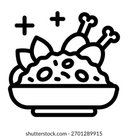 This Biryani icon is suitable for India Culture.