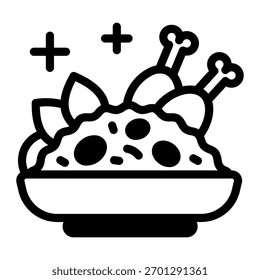 This Biryani icon is suitable for India Culture.