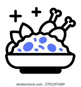 This Biryani icon is suitable for India Culture.