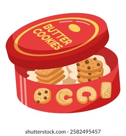 This Biscuit Butter cookies illustration is for Indonesian food or Indonesia event etc