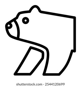 This Black bear icon is suitable for Wildlife Conservation, Animal Protect and Animal Welfare, etc